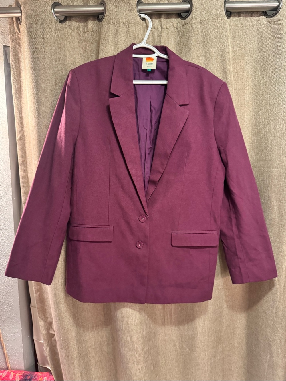FARM Rio Plum Two-Button Blazer